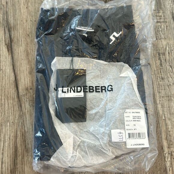 J.Lindeberg Tour Tech Golf Polo Shirt Black Men's Size XS NWT - Picture 5 of 6